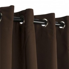 Hammock Source CUR108BBGRSN 50 x 108 in. Sunbrella Outdoor Curtain with Nickel Plated Grommets&#44; Canvas Bay Brown   